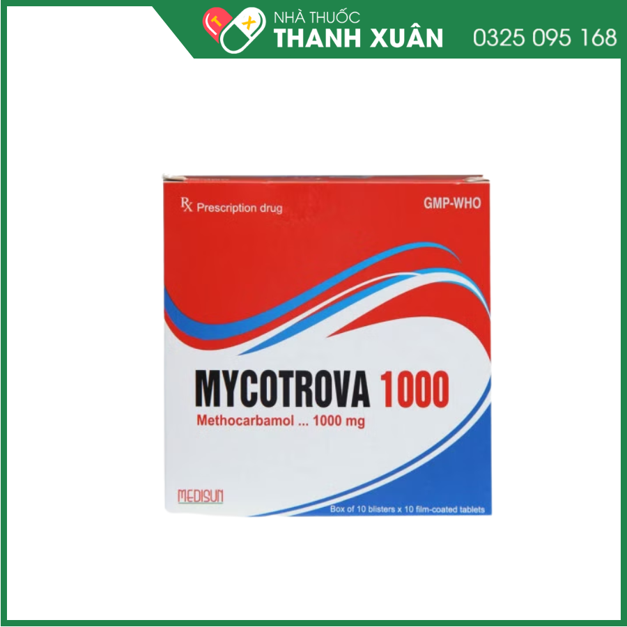 Mycotrova 1000 hỗ trợ điều trị đau co thắt cơ bắp liên quan đến xương